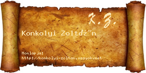 Konkolyi Zoltán névjegykártya